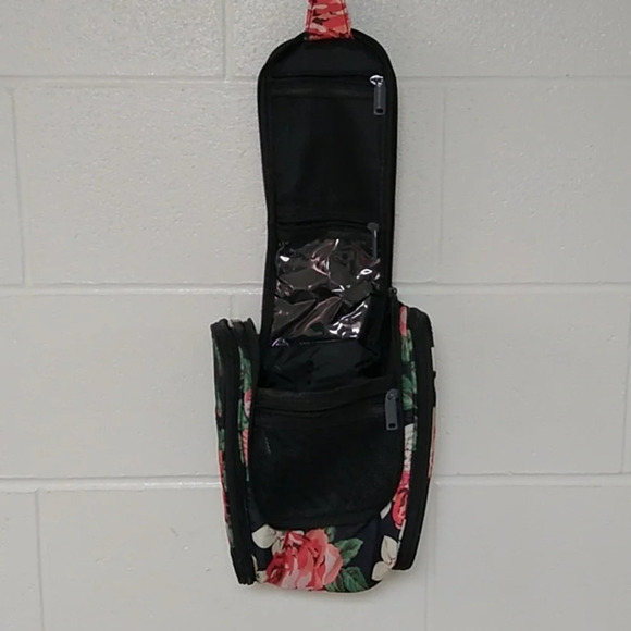 Narwey/Hanging/ Travel Cosmetic Toiletry Bag/Rose Print/New - Picture 3 of 16